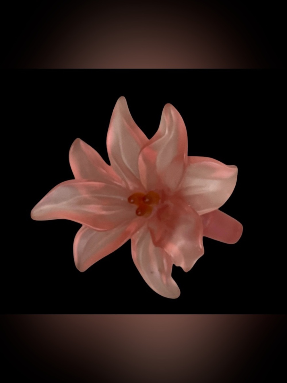 Vintage Italian Pink Plastic Flower Wine Stopper